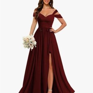 Burgandy bridesmaid dress